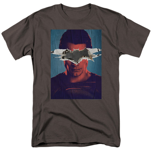 Batman Vs Superman Superman Poster Mens T Shirt Charcoal Officially Licensed