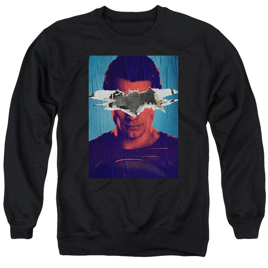 Batman Vs Superman Superman Poster Mens Crewneck Sweatshirt Black Officially Licensed