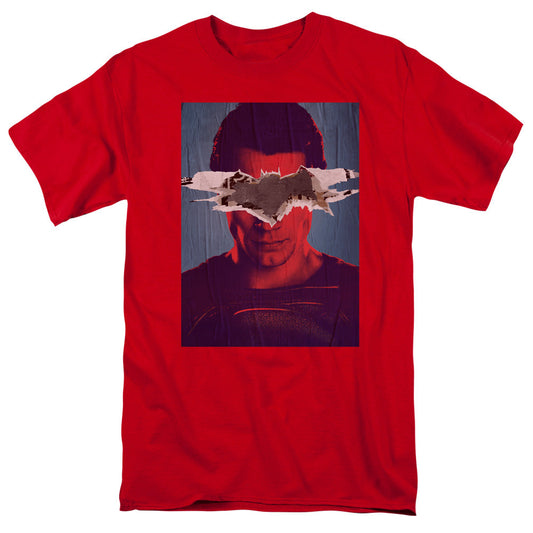 Batman Vs Superman Superman Poster Mens T Shirt Red Officially Licensed