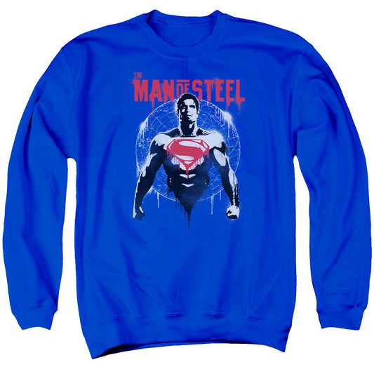 Batman V Superman Super Spray Mens Crewneck Sweatshirt Royal Officially Licensed