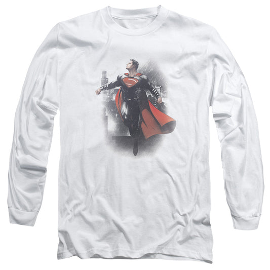 Batman Vs Superman A New Dawn Mens Long Sleeve Shirt White Officially Licensed