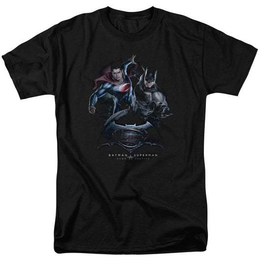 Batman V Superman Team Up Mens T Shirt Black Officially Licensed
