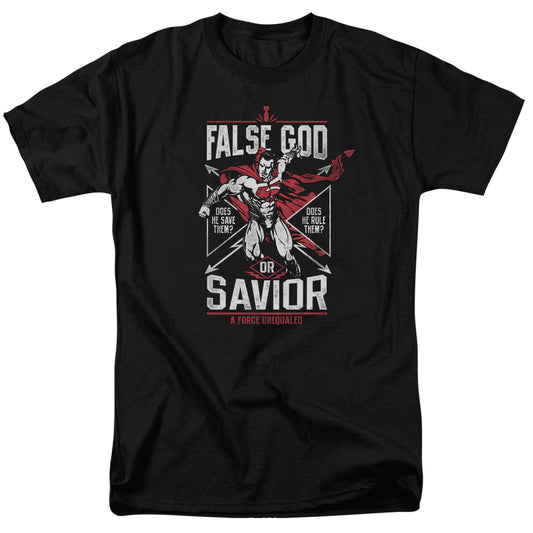 Batman V Superman False God Or Savior Mens T Shirt Black Officially Licensed