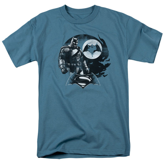 Batman V Superman Waiting And Protecting Mens T Shirt Slate Officially Licensed