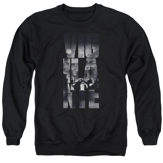 Batman V Superman Rainy Viglante Mens Crewneck Sweatshirt Black Officially Licensed