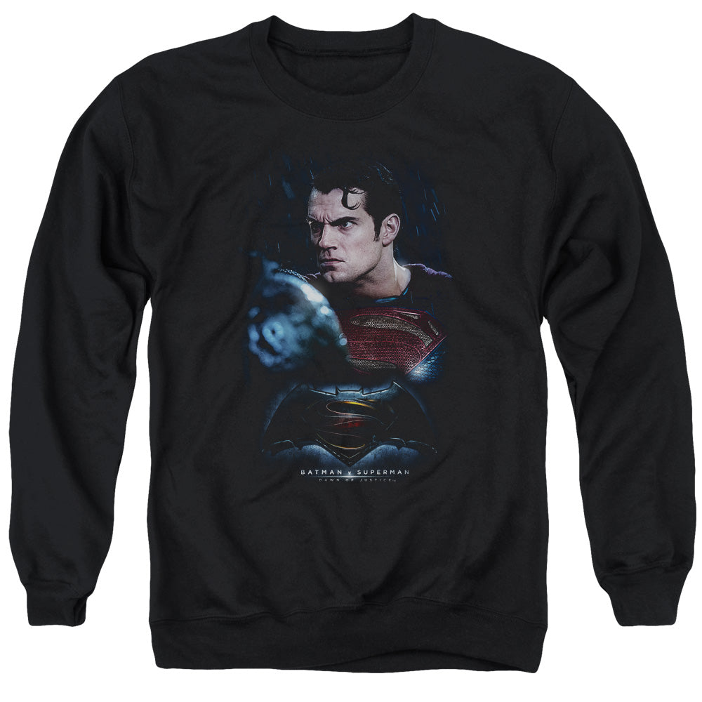 Batman V Superman Super Angry Mens Crewneck Sweatshirt Black Officially Licensed