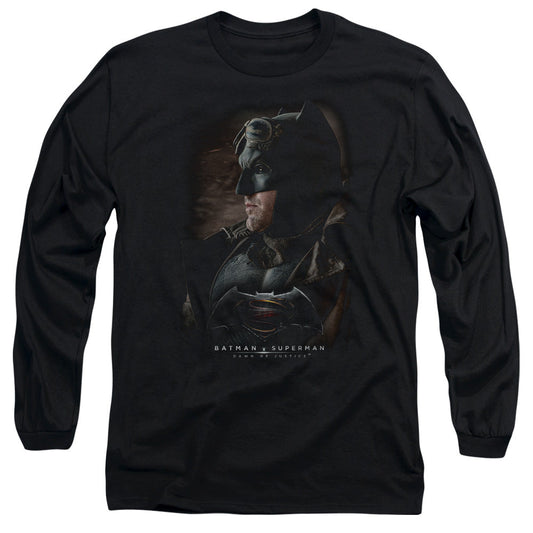 Batman V Superman Desert Gear Mens Long Sleeve Shirt Black Officially Licensed