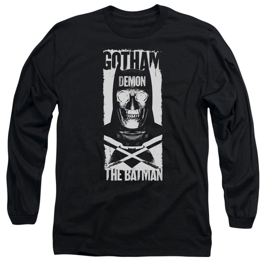 Batman V Superman Demon Bat Mens Long Sleeve Shirt Black Officially Licensed