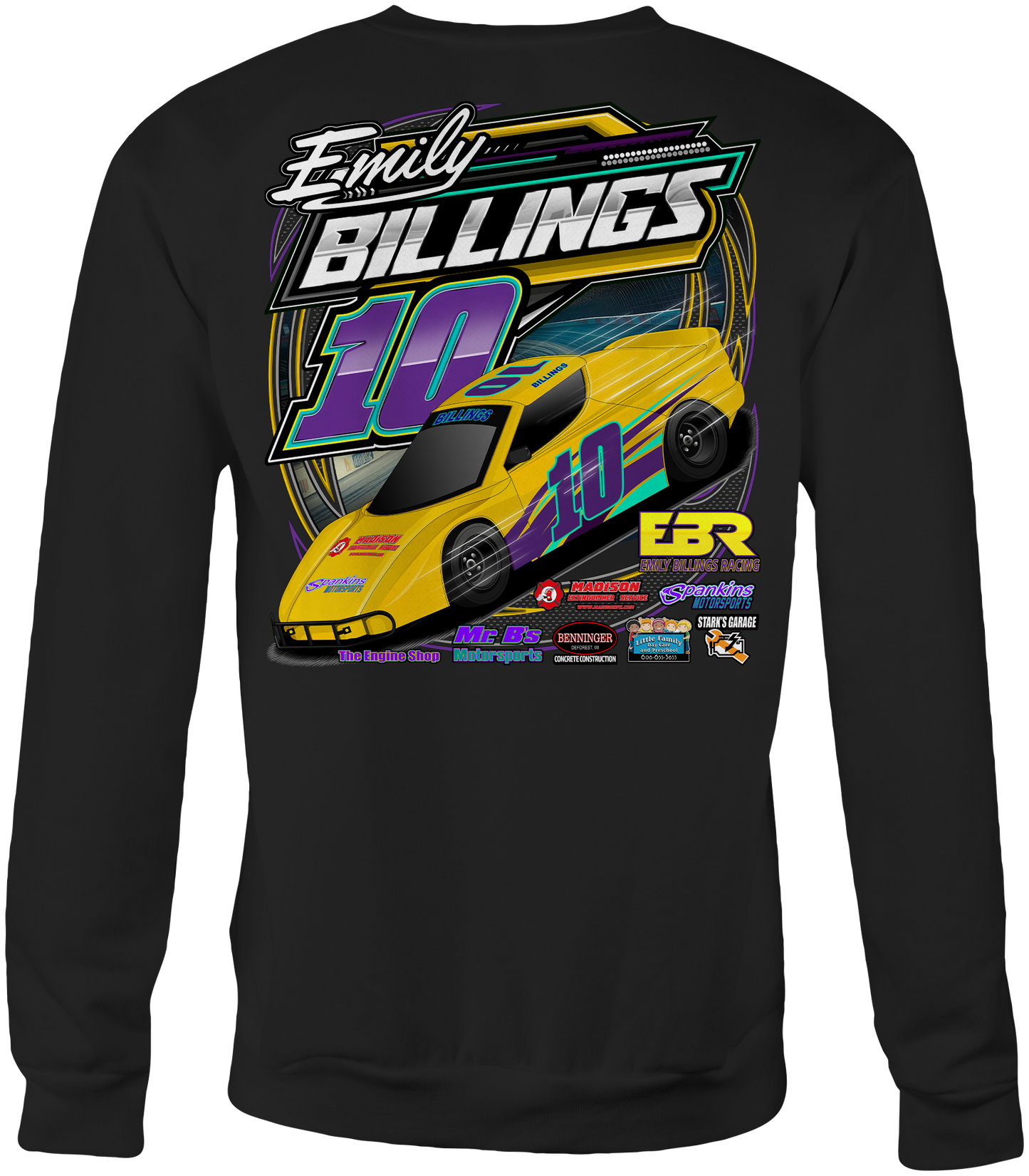 Emily Billings Racing Crewneck Sweatshirts