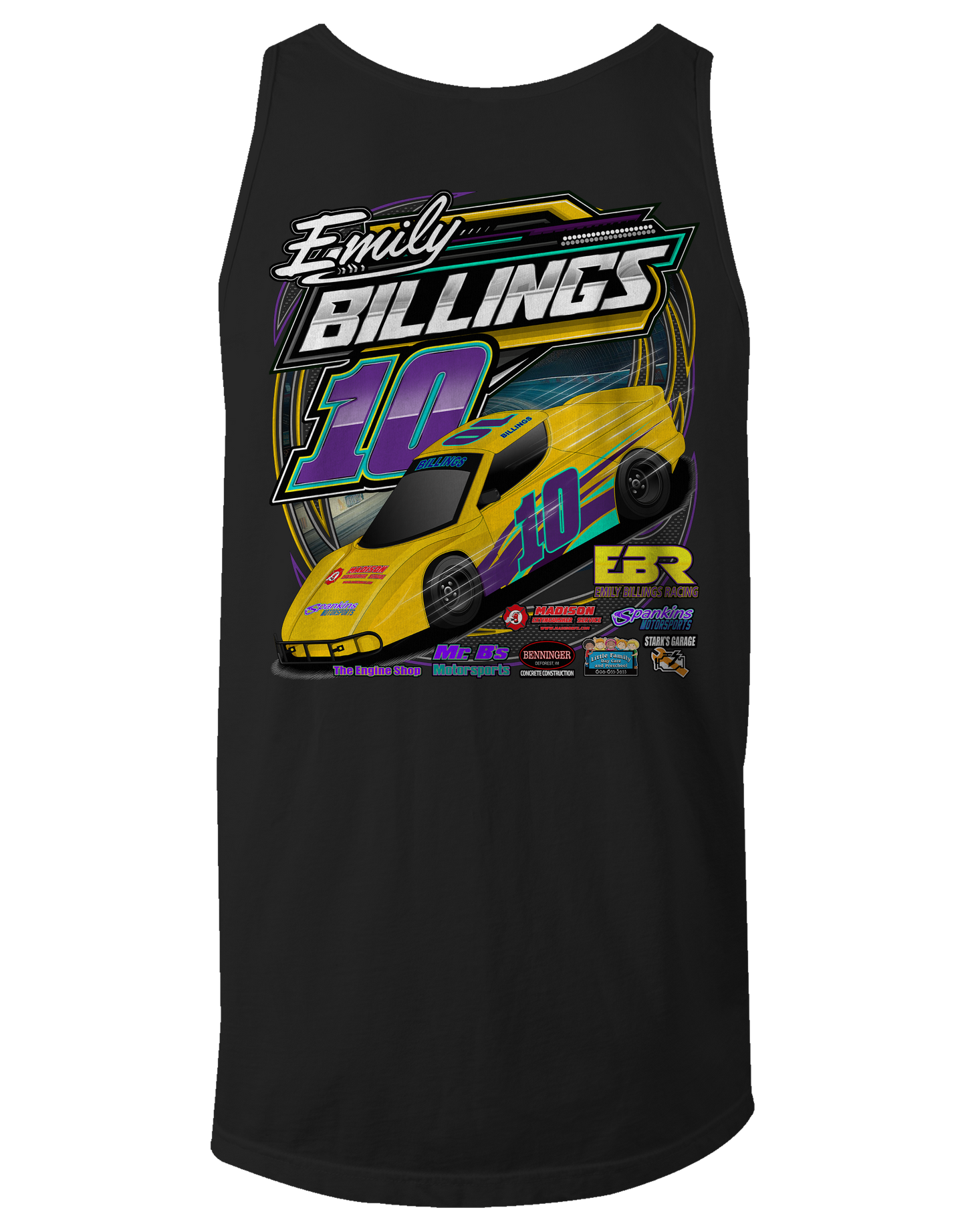 Emily Billings Racing Tank Tops