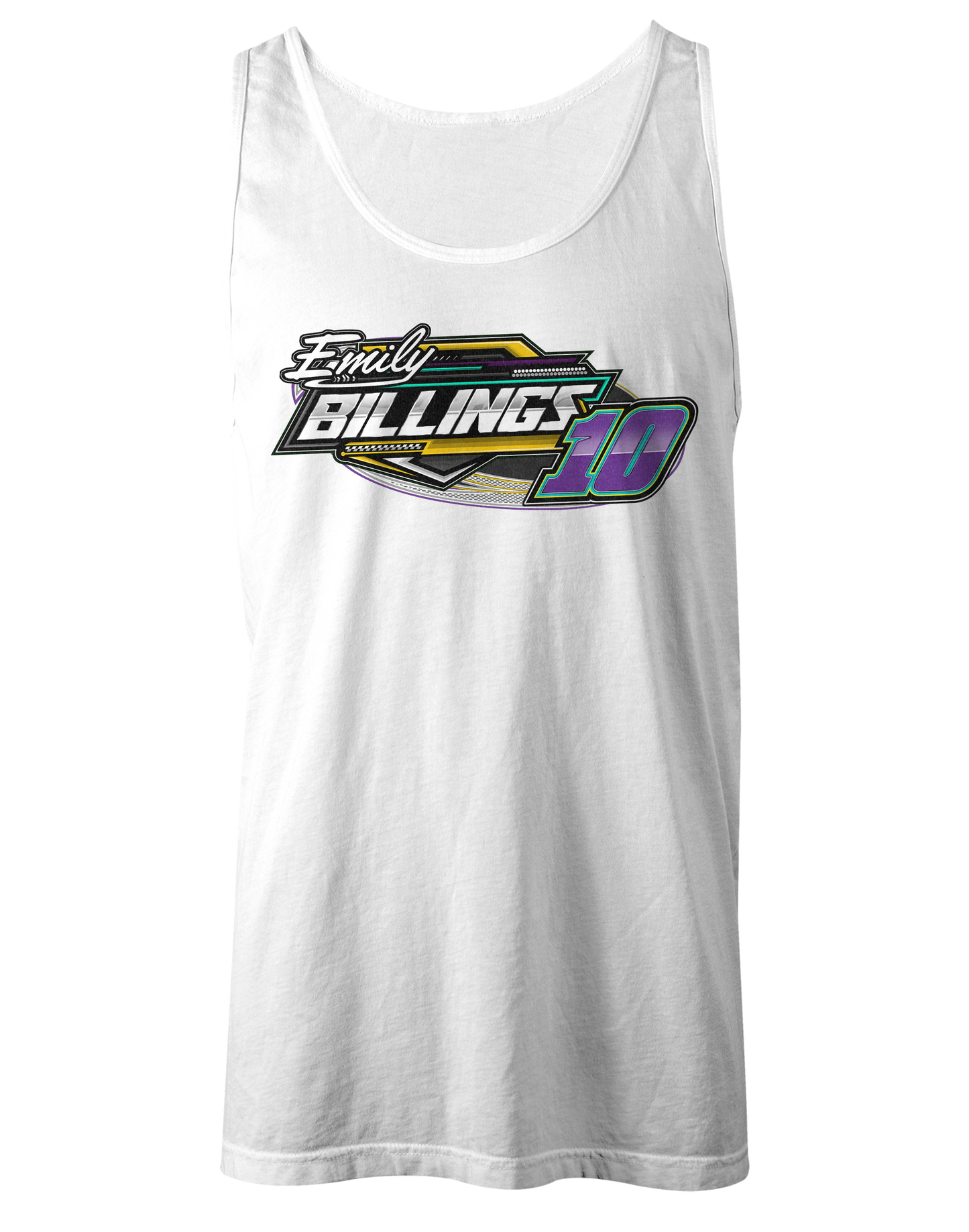 Emily Billings Racing Tank Tops