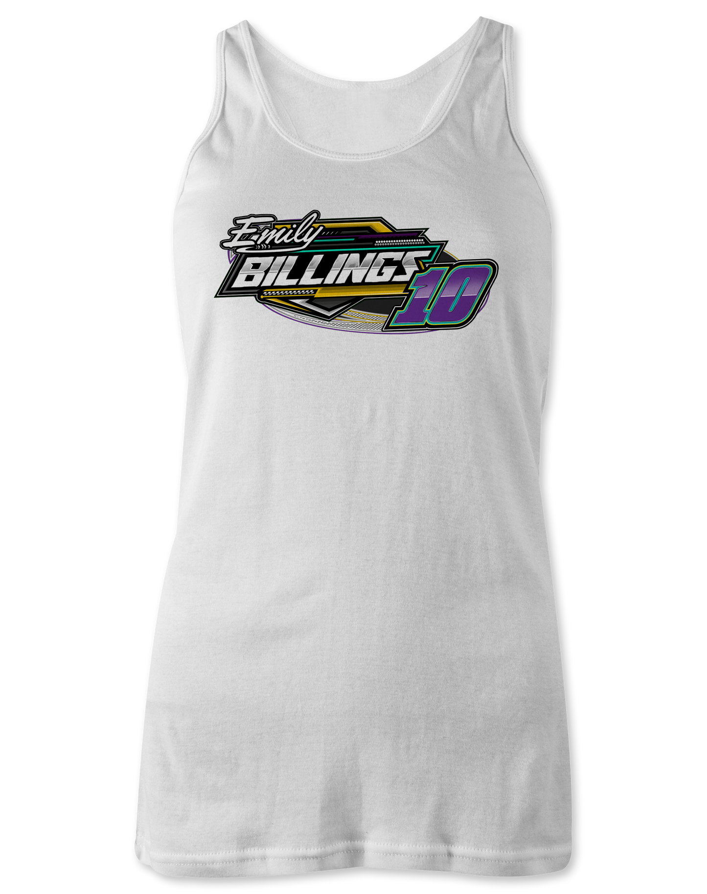 Emily Billings Racing Tank Tops