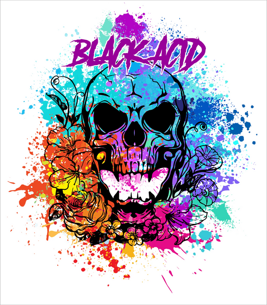Black Acid Racing - Screamin' Skull Design