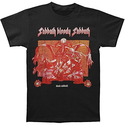 Black Sabbath Black Sabbath Sabbath Bloody (Distressed) Men'S T-Shirt, Black, Medium [T-Shirt] - Rock Band Apparel