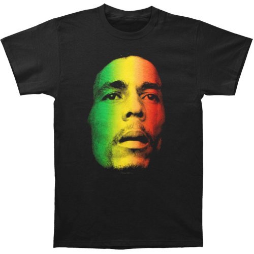 Bob Marley Zion Rootswear Men'S Bob Marley Face T-Shirt, Black, Large [T-Shirt] - Rock Band Apparel