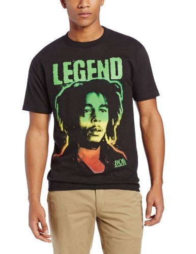 Bob Marley Zion Rootswear Men'S Bob Marley Legend Gradient T-Shirt, Black, X-Large [T-Shirt] - Rock Band Apparel
