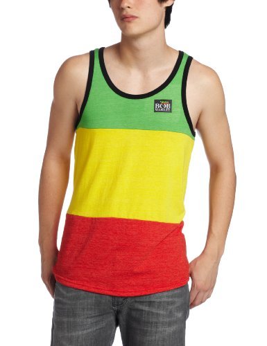 Bob Marley Zion Rootswear Men'S Bob Marley Patch Tank Top, Multi, X-Large [T-Shirt]