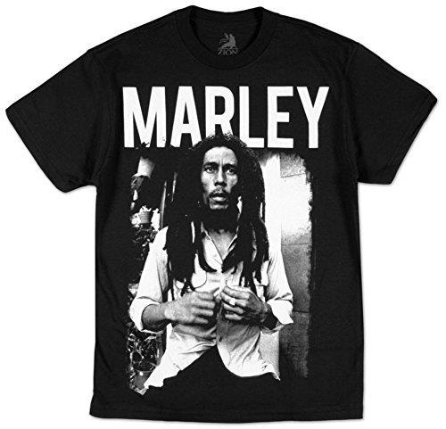 Bob Marley Zion Rootswear Men'S Marley T-Shirt, Black, Small [T-Shirt]
