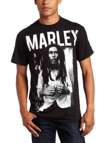 Bob Marley Zion Rootswear Men'S Marley T-Shirt, Black, X-Large [T-Shirt] - Rock Band Apparel