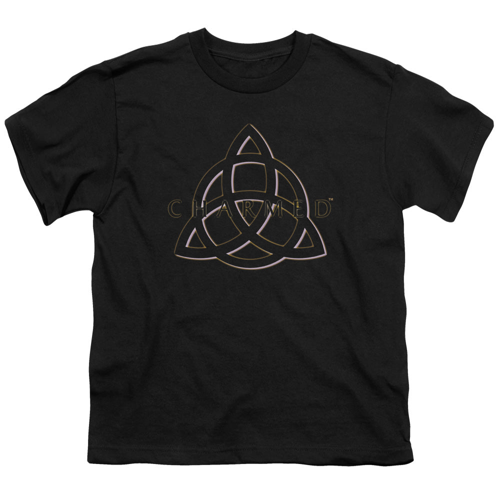Charmed Triple Linked Logo Kids Youth T Shirt Black Officially Licensed