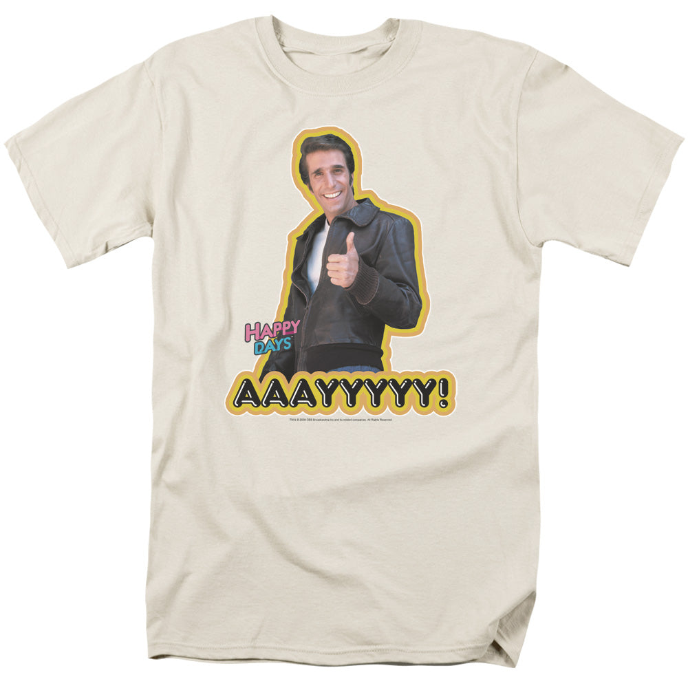 Happy Days Aaayyyyy Mens T Shirt Sand Officially Licensed