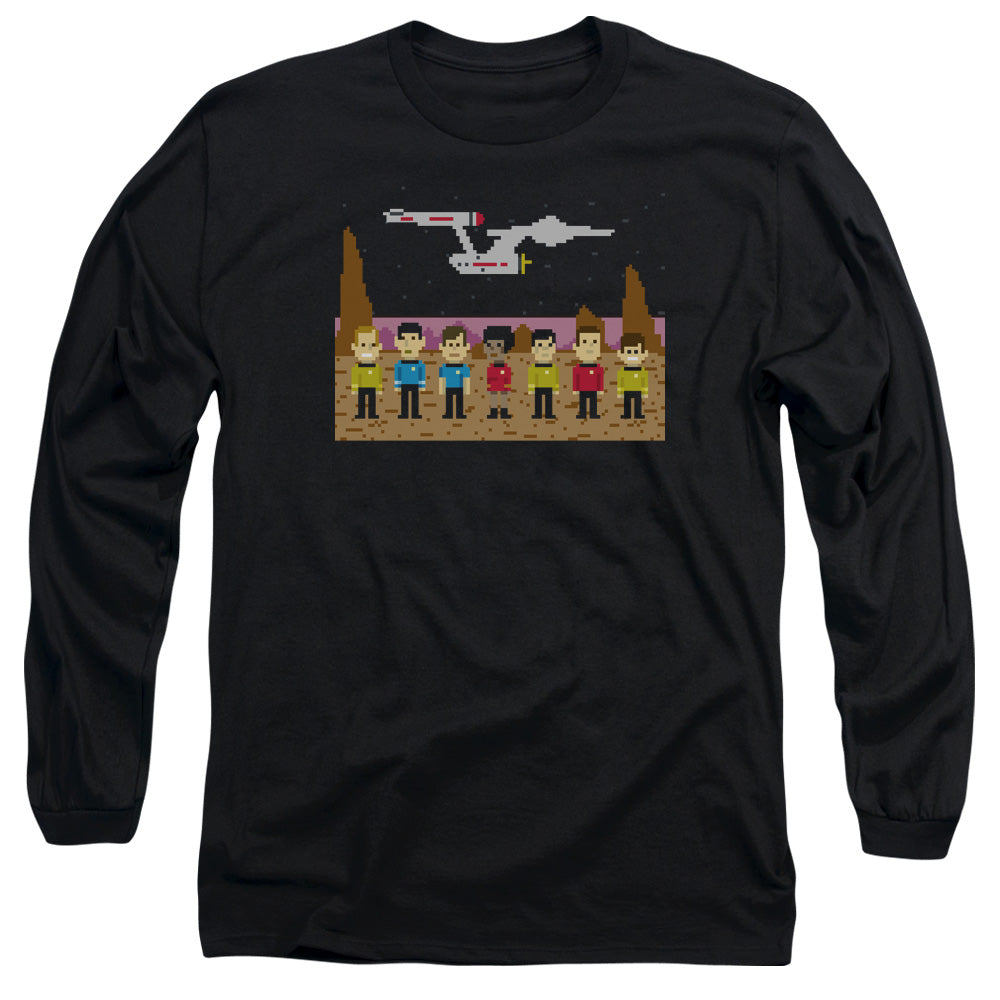 Star Trek Tos Trexel Crew Mens Long Sleeve Shirt Black Officially Licensed