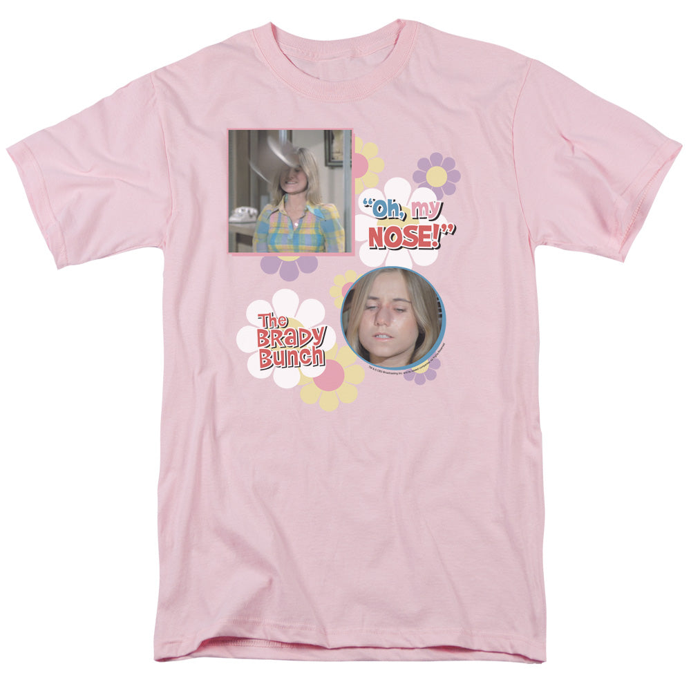 Brady Bunch Oh, My Nose! Mens T Shirt Pink Officially Licensed