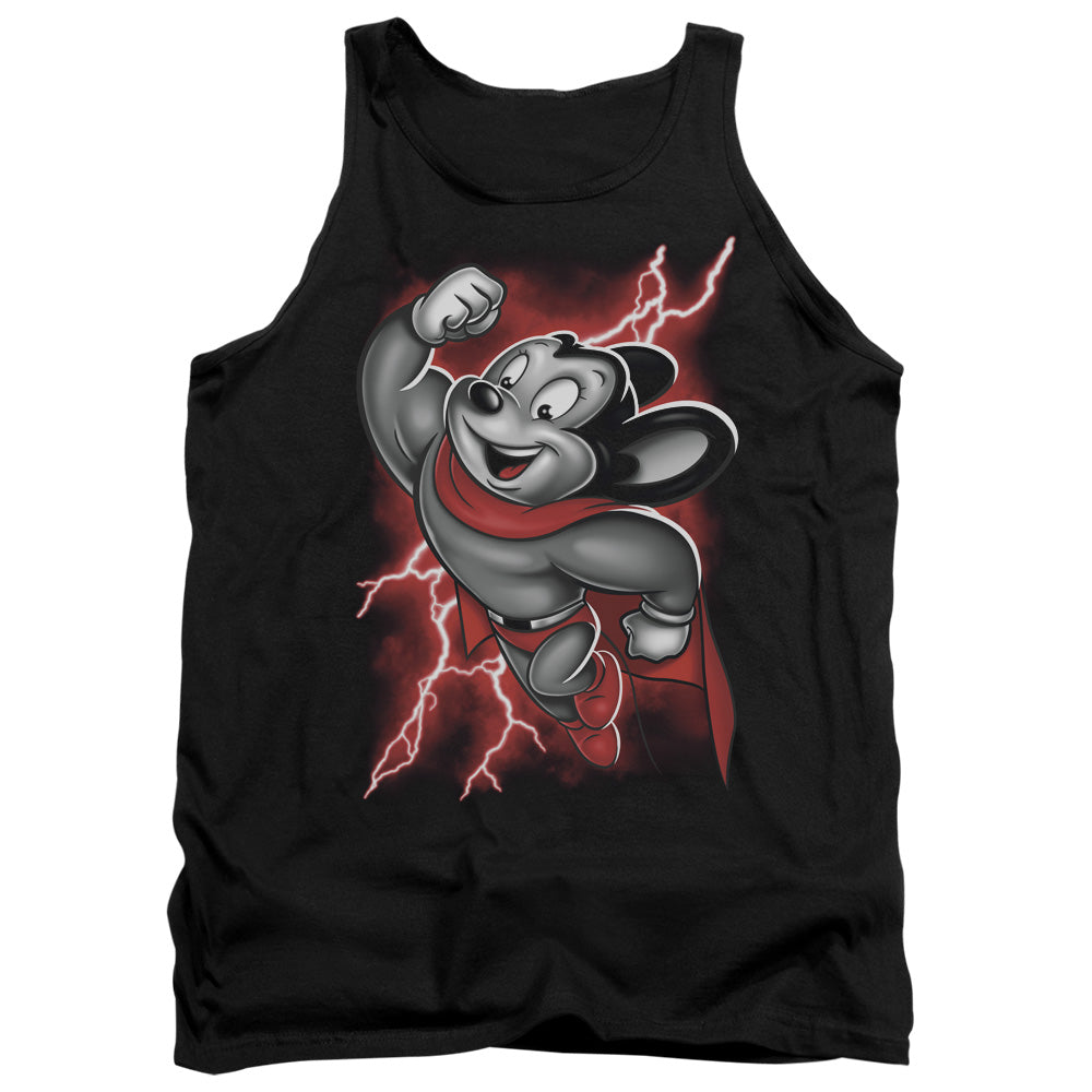 Mighty Mouse Mighty Storm Mens Tank Top Shirt Black Officially Licensed