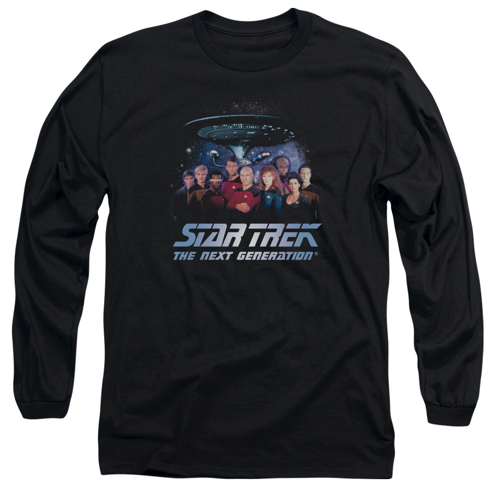 Star Trek Space Group Mens Long Sleeve Shirt Black Officially Licensed Officially Licensed