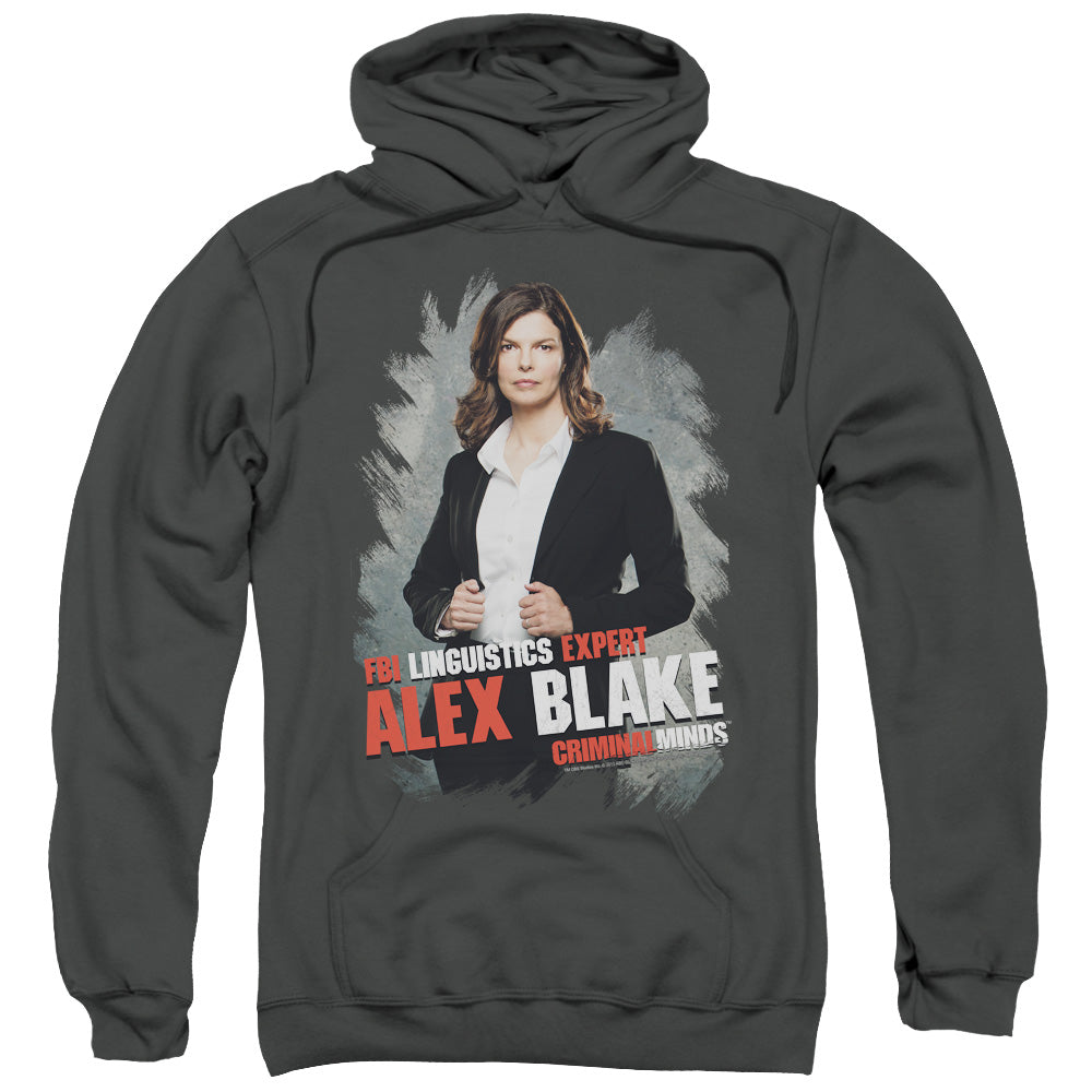Criminal Minds Alex Blake Mens Hoodie Charcoal Officially Licensed
