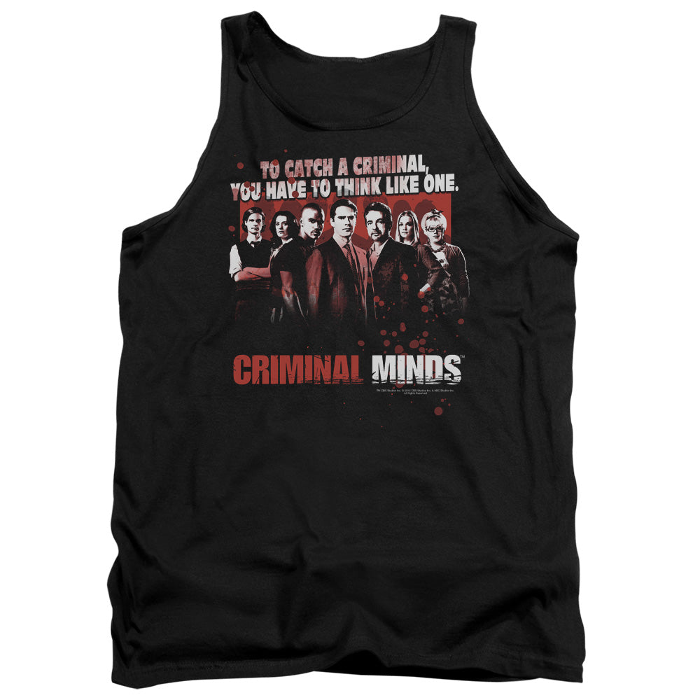 Criminal Minds Think Like One Mens Tank Top Shirt Black Officially Licensed