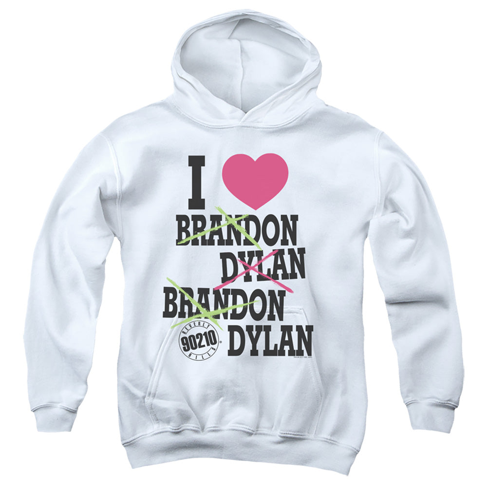 90210 I Heart 90210 Kids Youth Hoodie White Officially Licensed