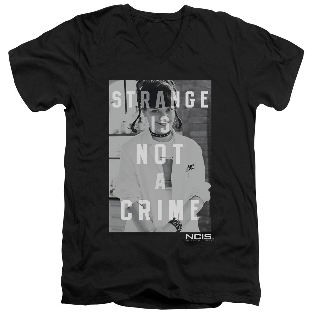 Ncis Strange Mens Slim Fit V-Neck T Shirt Black Officially Licensed