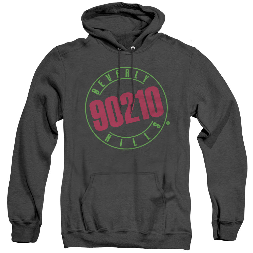 90210 Neon Heather Mens Hoodie Black Officially Licensed