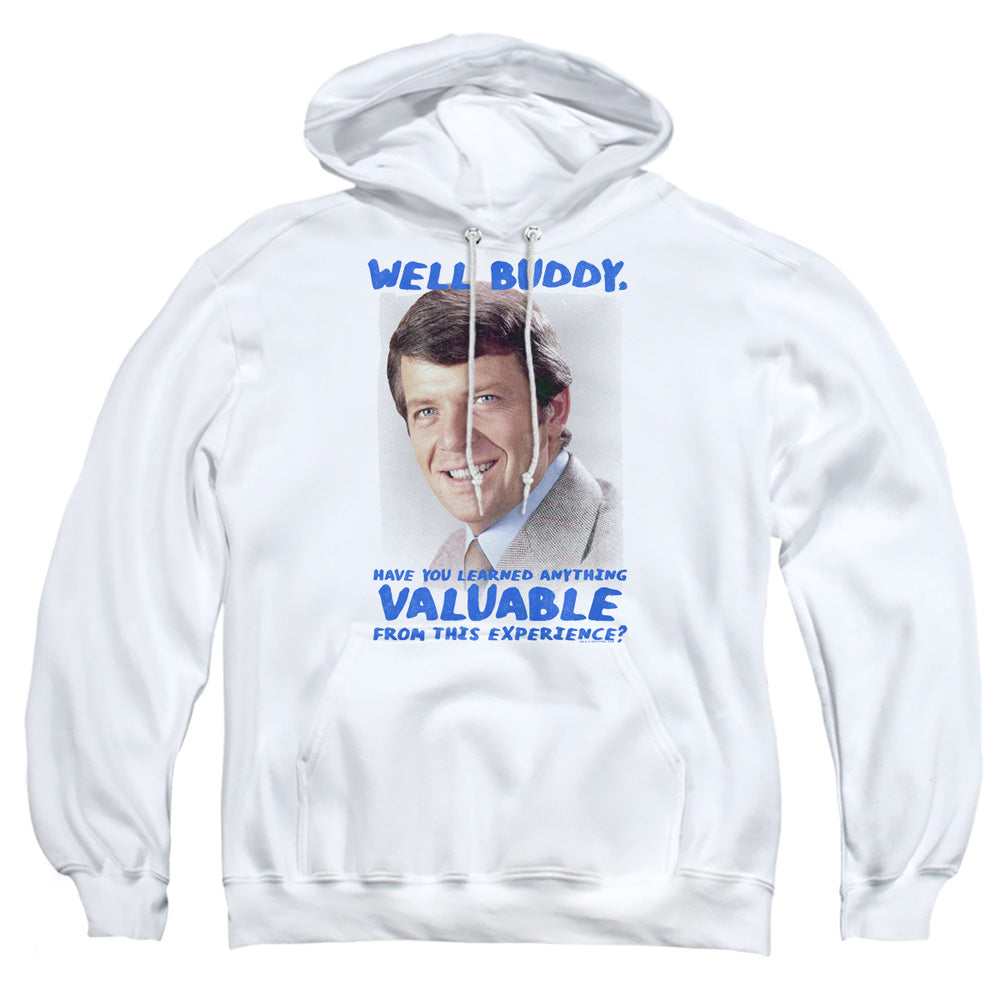 Brady Bunch Buddy Mens Hoodie White Officially Licensed