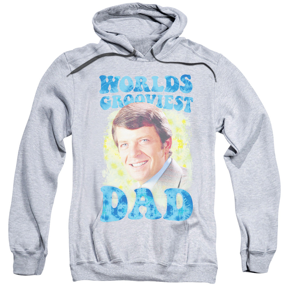 Brady Bunch Worlds Grooviest Mens Hoodie Athletic Heather Officially Licensed
