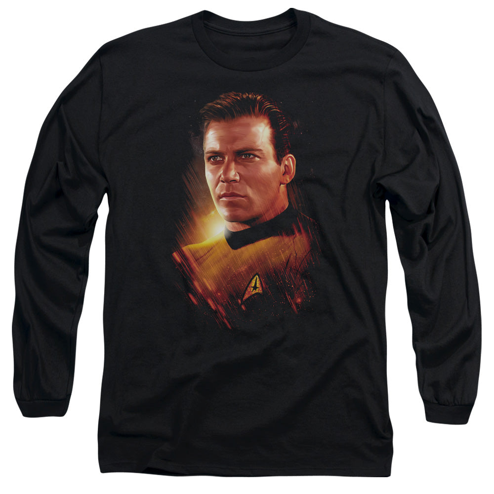 Star Trek Epic Kirk Mens Long Sleeve Shirt Black Officially Licensed Officially Licensed