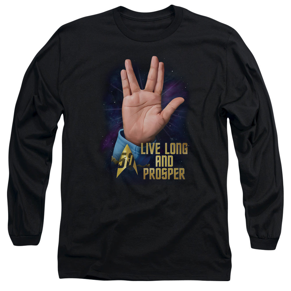 Star Trek Llap 50 Mens Long Sleeve Shirt Black Officially Licensed Officially Licensed