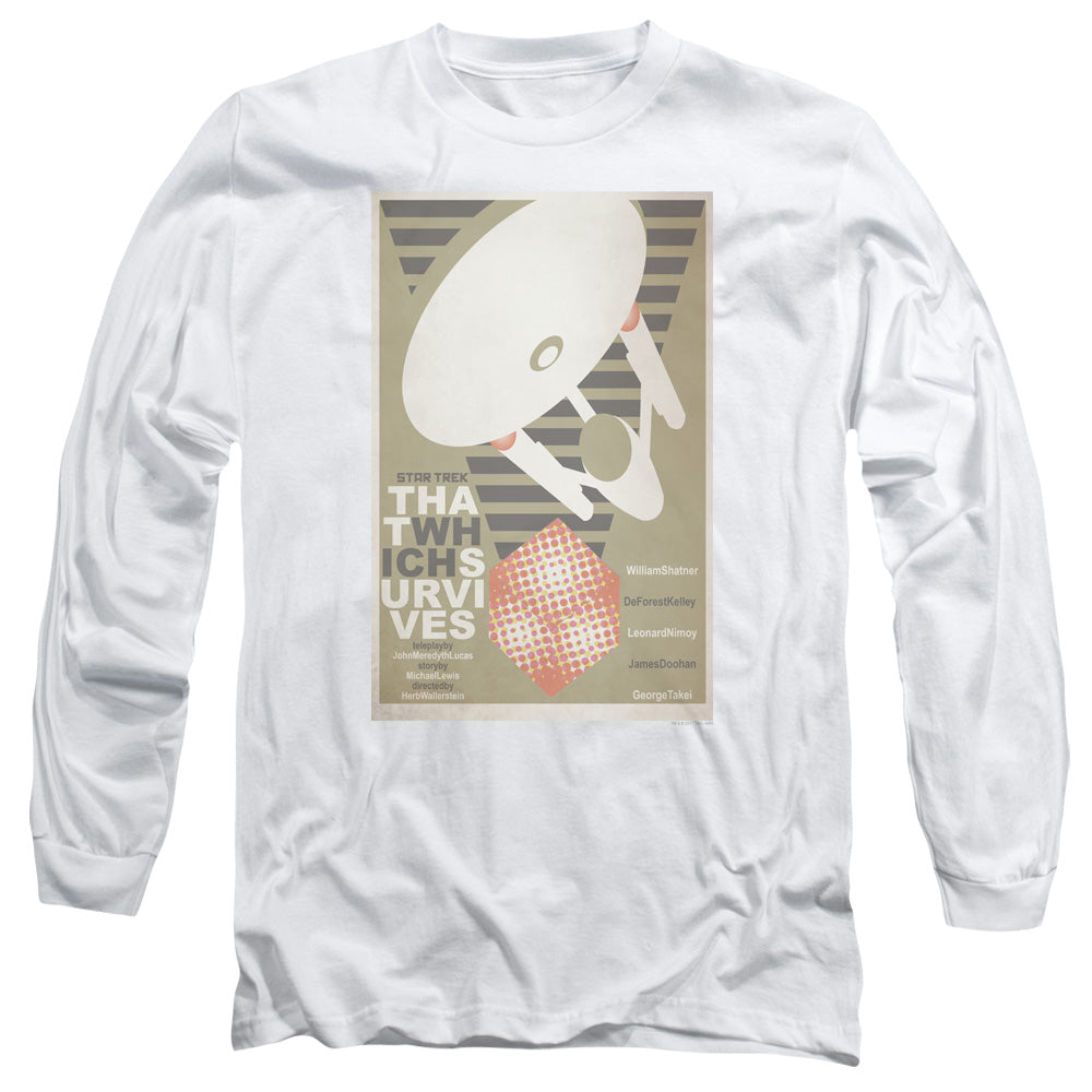 Star Trek Tos Episode 72 Mens Long Sleeve Shirt White Officially Licensed