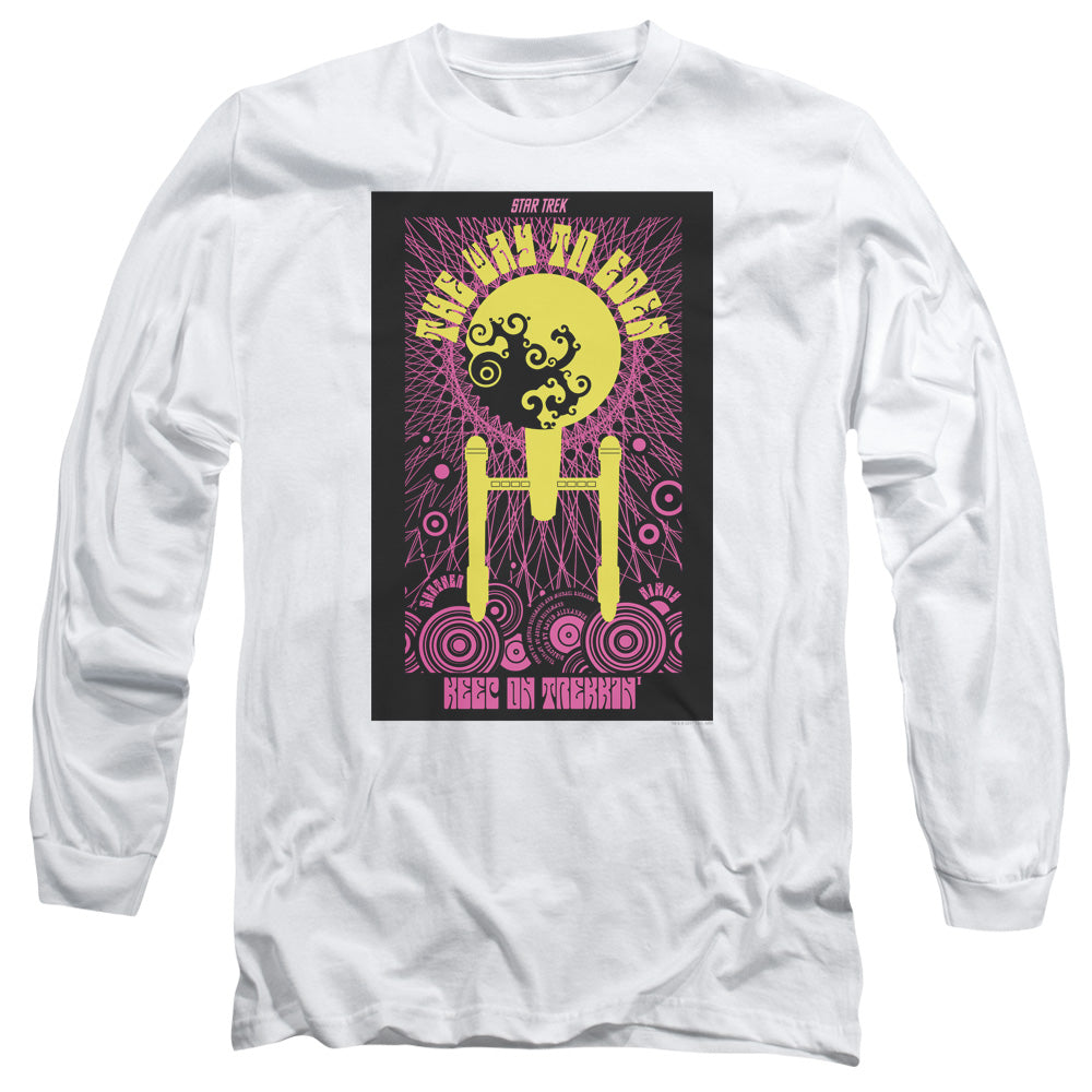 Star Trek Tos Episode 75 Mens Long Sleeve Shirt White Officially Licensed
