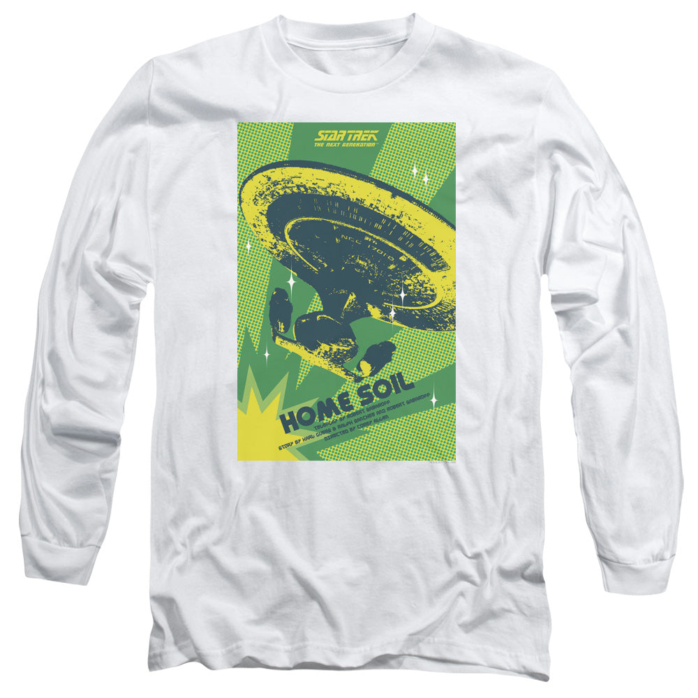Star Trek Tng Season 1 Episode 18 Mens Long Sleeve Shirt White Officially Licensed Officially Licensed