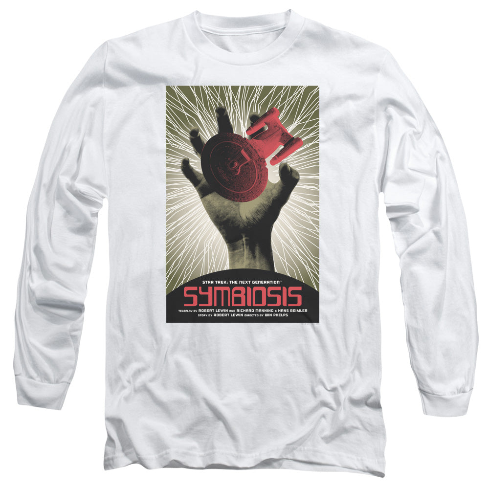 Star Trek Tng Season 1 Episode 22 Mens Long Sleeve Shirt White Officially Licensed Officially Licensed