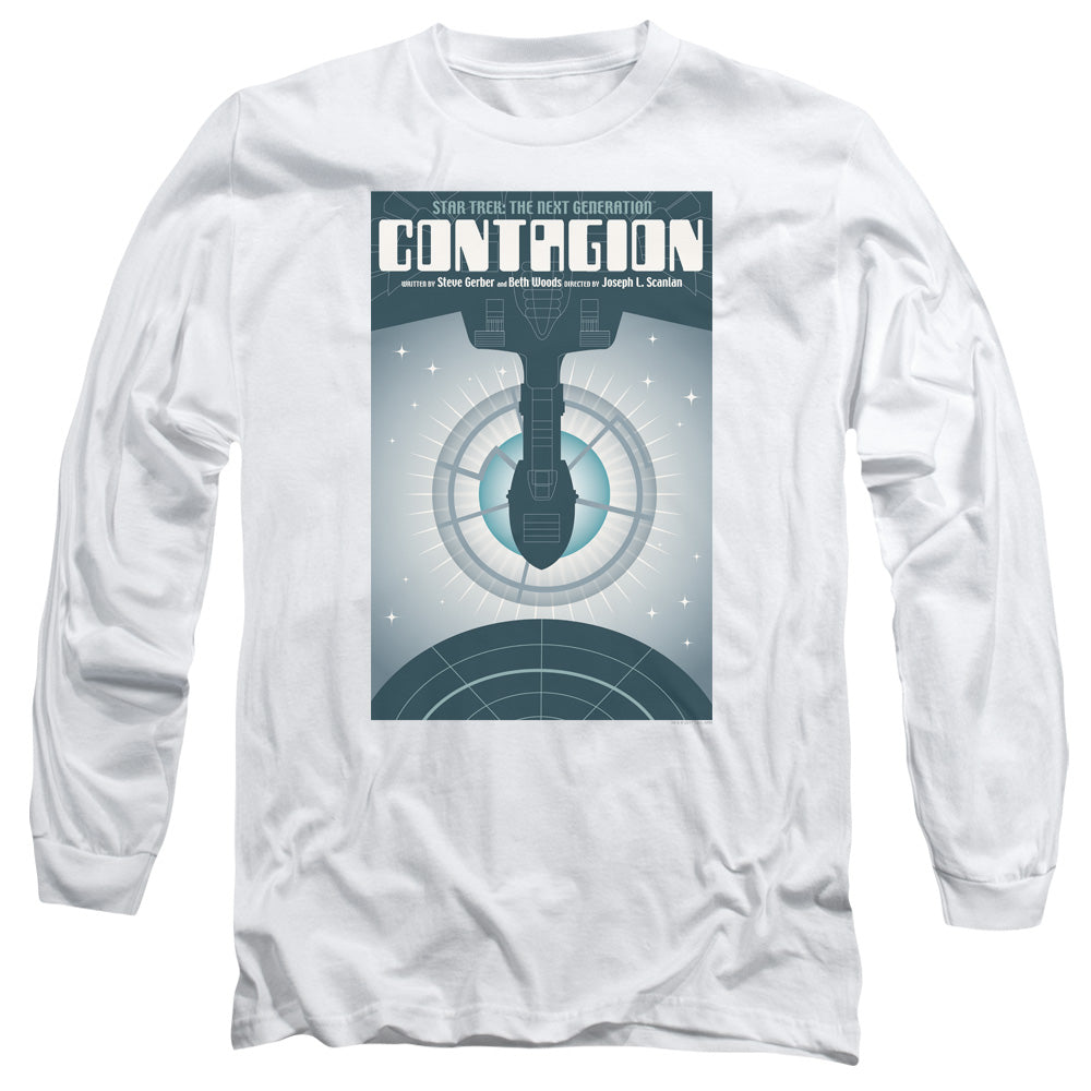 Star Trek Tng Season 2 Episode 11 Mens Long Sleeve Shirt White Officially Licensed Officially Licensed