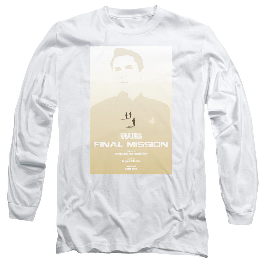 Star Trek Tng Season 4 Episode 9 Mens Long Sleeve Shirt White Officially Licensed Officially Licensed