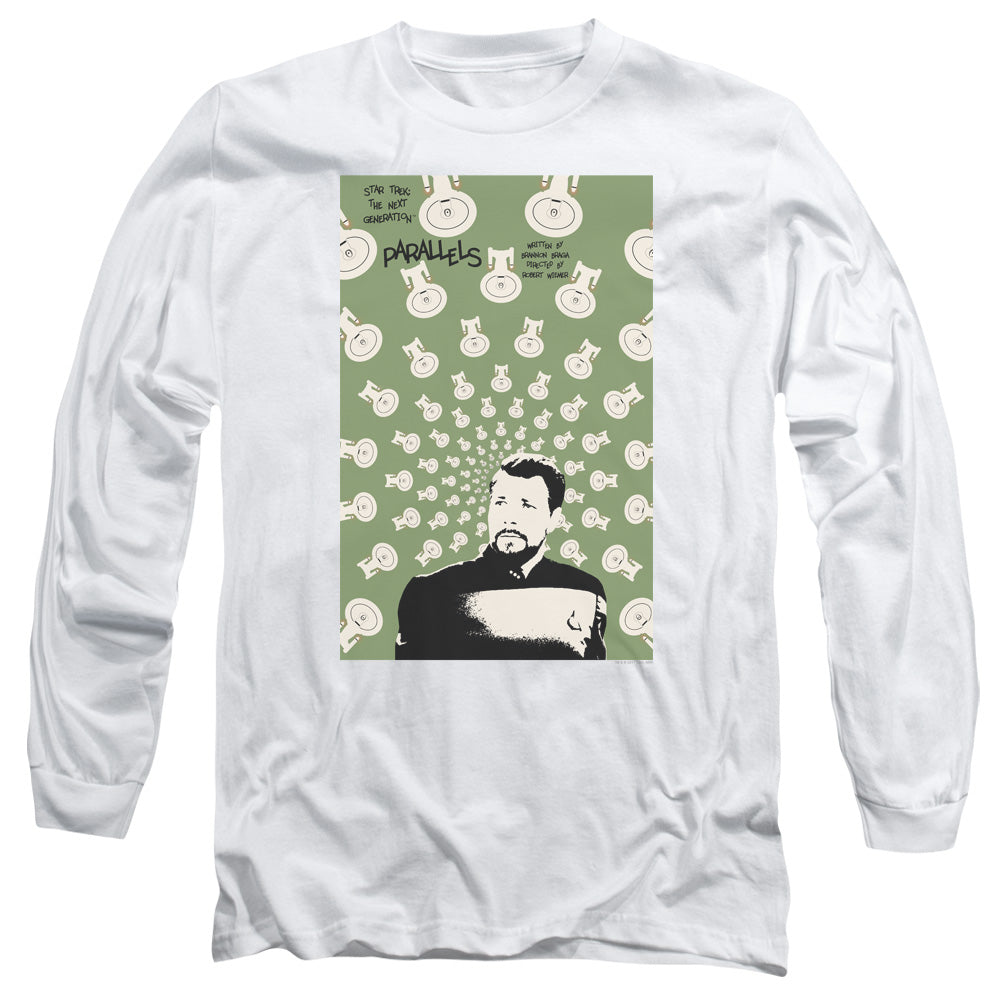 Star Trek Tng Season 7 Episode 11 Mens Long Sleeve Shirt White Officially Licensed Officially Licensed
