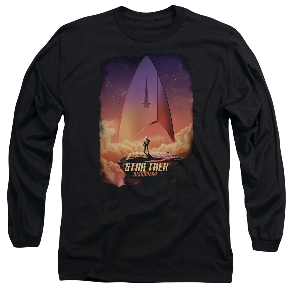 Star Trek Discovery The Explorer Mens Long Sleeve Shirt Black Officially Licensed Officially Licensed