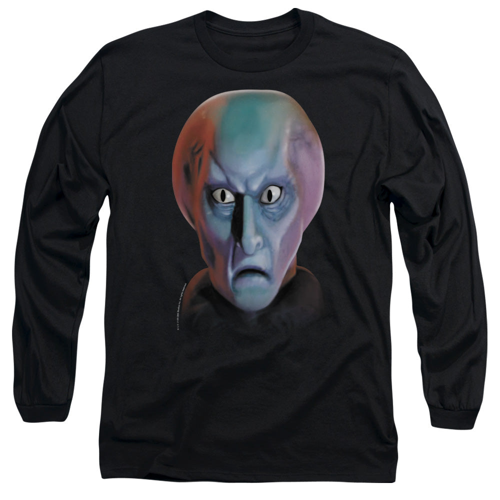 Star Trek Balok Head Mens Long Sleeve Shirt Black Officially Licensed Officially Licensed