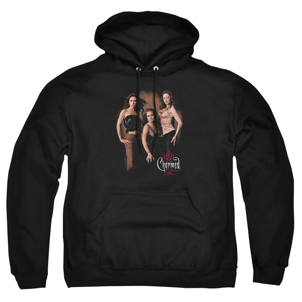 Charmed Three Hot Witches Mens Hoodie Black Officially Licensed