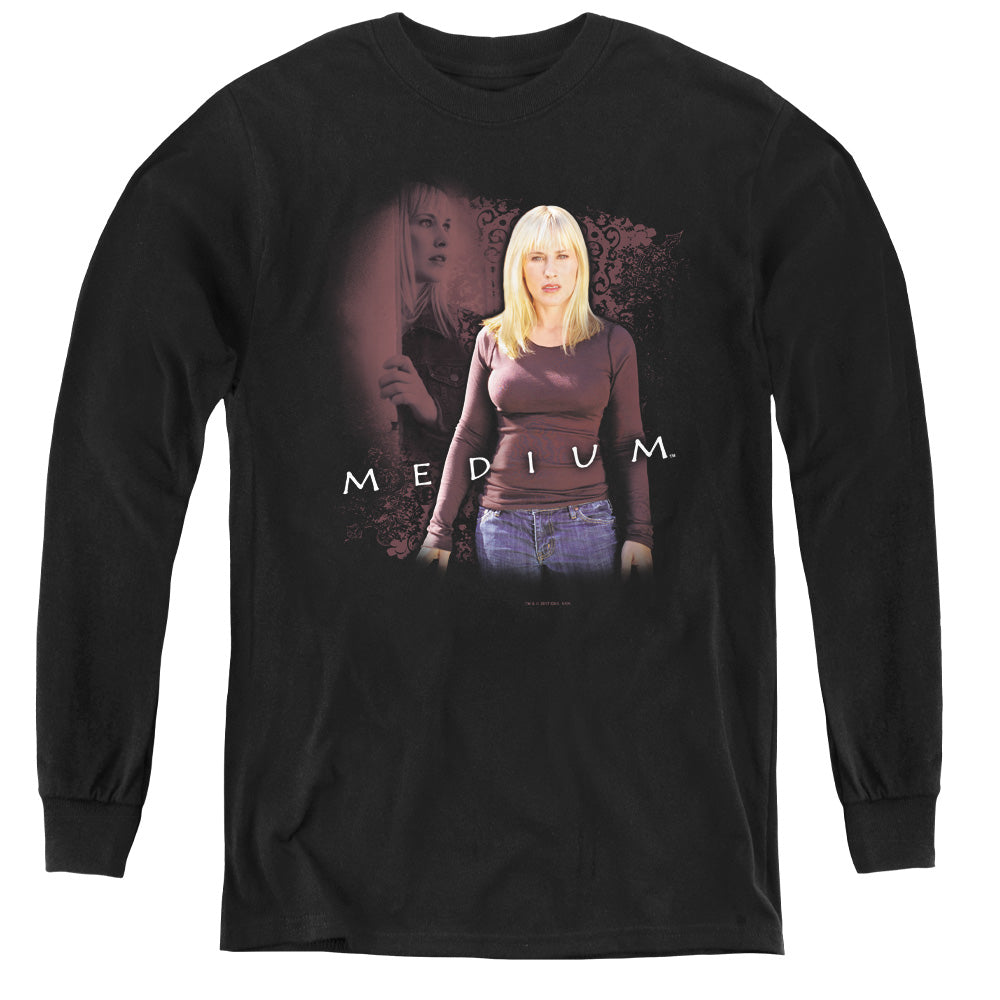 Medium Medium Long Sleeve Kids Youth T Shirt Black Officially Licensed