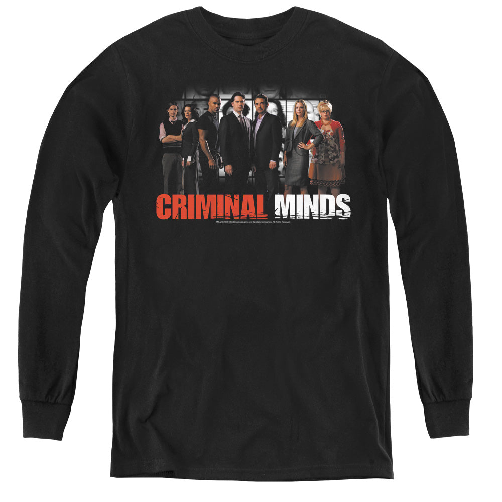 Criminal Minds the Brain Trust Long Sleeve Kids Youth T Shirt Black Officially Licensed